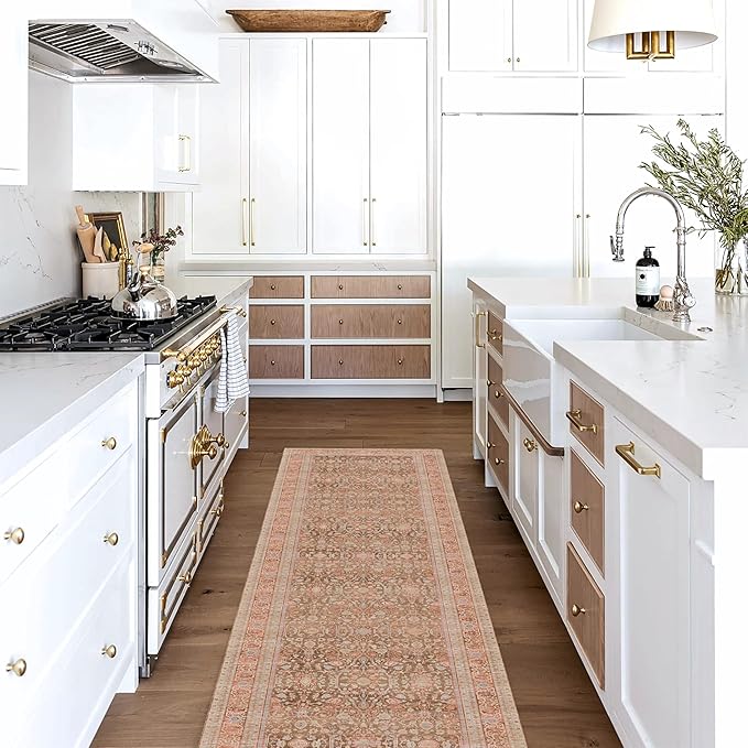 Fame Living Washable Area Rug. Modern Farmhouse. Vintage. Turkish. Bohemian. Distressed. Oriental. Traditional. Rugs for Living Room. Dining. Bedroom. Office. Entryway. Foyer. (860TT, 2'5" x 4'9")