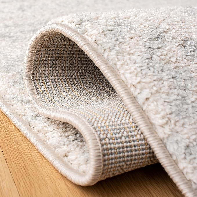 SAFAVIEH Tulum Collection Runner Rug - 2' x 9', Ivory & Light Grey, Moroccan Boho Tribal Design, Non-Shedding & Easy to Clean, Ideal for Living Room, Hallway, Foyer, Entryway, Bedroom (TUL272G)