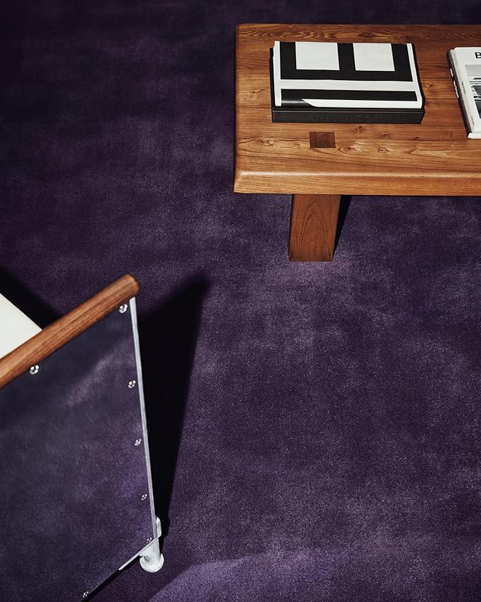 Hand-Tufted Wool Rectangle Area Rug – Soft Premium Wool Carpet for Living Room, Bedroom & Home Décor – 7X11 ft| Lilac – Durable, Non-Slip Backing, Handcrafted Rug