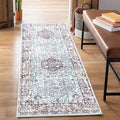 Bloom Rugs Caria Washable Non-Slip 7 ft Runner - Beige/Brown Traditional Runner for Entryway, Hallway, Bathroom, and Kitchen - Exact Size: 2'6" x 7'