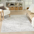 Nourison Home Astra Machine Washable Grey 5'3" x 7' Area Rug - Easy Clean, Non Shedding, Bed Room, Living Room, Dining Room, Kitchen (5' x 7')