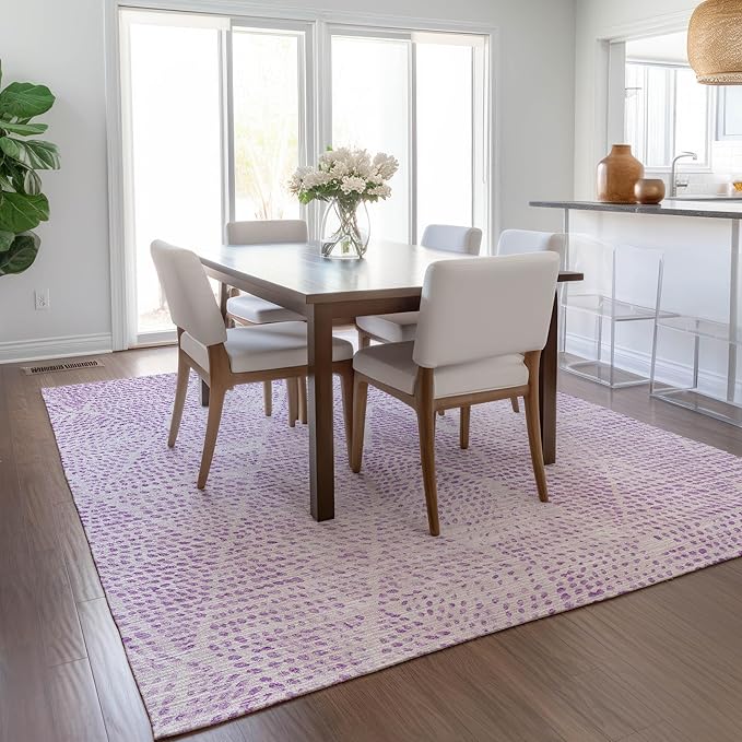 Addison Rugs Chantille ACN591 Purple 3' x 5' Indoor Outdoor Area Rug, Easy Clean, Machine Washable, Non Shedding, Bedroom, Living Room, Dining Room, Kitchen, Patio Rug
