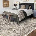 RUGGABLE Washable Vintage Area Rug – Kamran Hazel 10x14, Stain-Resistant, Non-Slip – Large Machine Washable Rugs for Living Room, Bedroom, Hallway, Entryway & Office–with Standard Pad