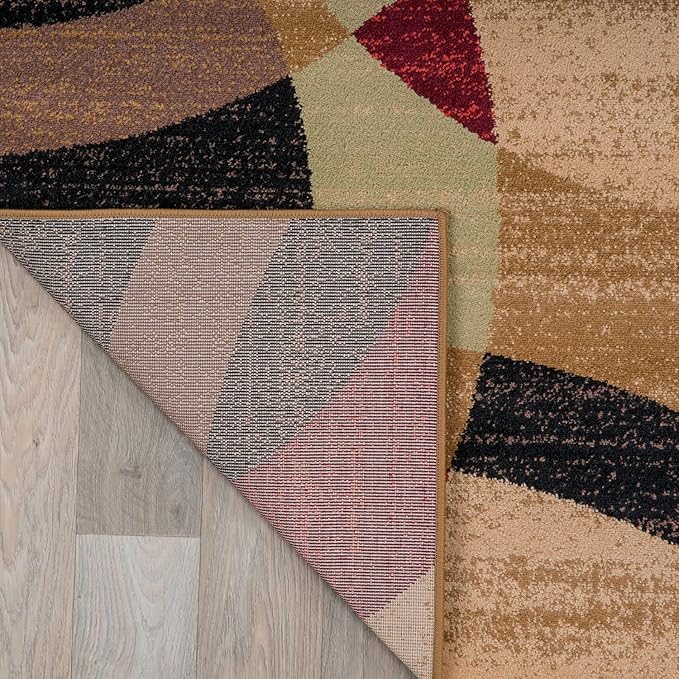 Rugshop Contemporary Abstract Circles Perfect for high Traffic Areas of Your Living Room,Bedroom,Home Office,Kitchen Easy Cleaning Area Rug 2' x 3' Multi