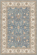 Kuden 8x10 Large Area Rug, Machine Washable Area Rug with Non-Slip Backing, Vintage Style, Soft, Easy Clean, Low Pile Rug for Living Room, Bedroom, Dining Room