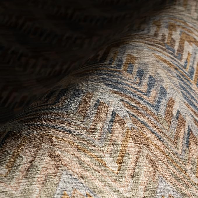 Dash & Albert Seneca Natural Machine Washable Rug, 2 X 3 Feet, Tan Geometric Pattern