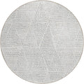 Addison Rugs Chantille ACN591 Silver 8' x 8' Indoor Outdoor Round Rug, Easy Clean, Machine Washable, Non Shedding, Bedroom, Living Room, Dining Room, Kitchen, Patio Rug