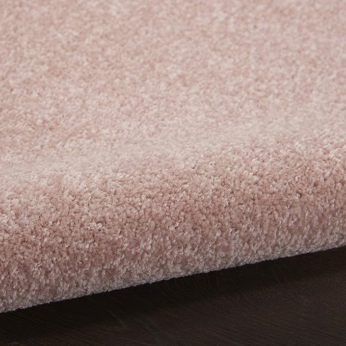 Nourison Home Nourison Essentials Pink 5' x Square Area Rug - Easy Clean, Non Shedding, Bed Room, Living Room, Dining Room, Kitchen (5' x Square)