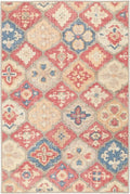Dash and Albert Pali Machine Washable Area Rug - 4' x 6' Multicolor - Geometric Accent Rug - Anti-Slip Backing, Lightweight, Machine Washable, High Traffic Areas Kitchen, Mudroom, Laundry Room