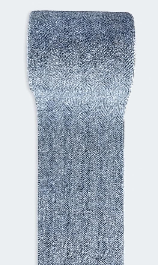 Well Woven Custom Size Hallway & Stair Runner- Harlow Pompeii Light Blue 27 Inches Wide x 25 Feet Long Runner (27" x 25') Runner Rug - Modern Chevron Pattern, Ultra-Soft, Easy-Clean