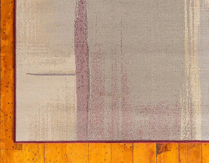 Unique Loom Barista Collection Area Rug - Timor (5' 1" x 8' Rectangle, Multi/ Red)