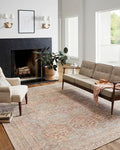 Loloi Chris Loves Julia Jules Collection JUL-04 Tangerine/Mist 2'-6'' x 9'-6'', .13" Pile Height, Runner Rug