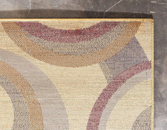Unique Loom Barista Collection Area Rug - Kona (9' x 12' Rectangle, Beige/ Black)