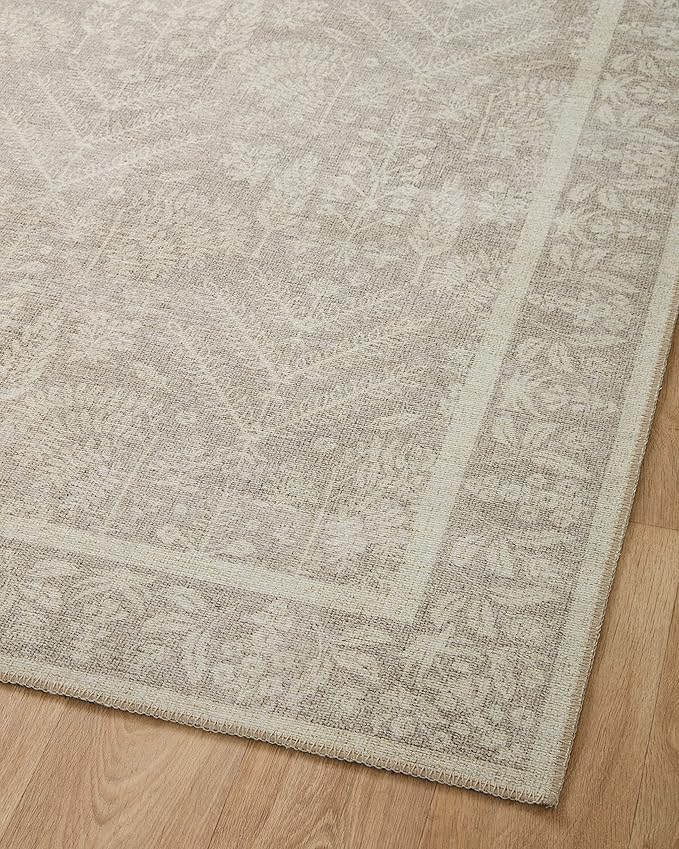 Loloi Rifle Paper Co. Maison Collection MAO-02 Bough Natural 2'-6" x 7'-6", .19" Pile Height, Runner Rug