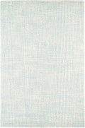 Dash & Albert Crosshatch Sky Hand Micro Hooked Wool Rug, 7.5 X 9.5 Feet, Blue Solid Pattern