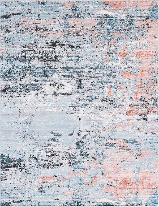 Rugs.com Leipzig Collection Area Rug – 9X12 Multi Low-Pile Rug Perfect for Living Rooms, Large Dining Rooms, Open Floorplans