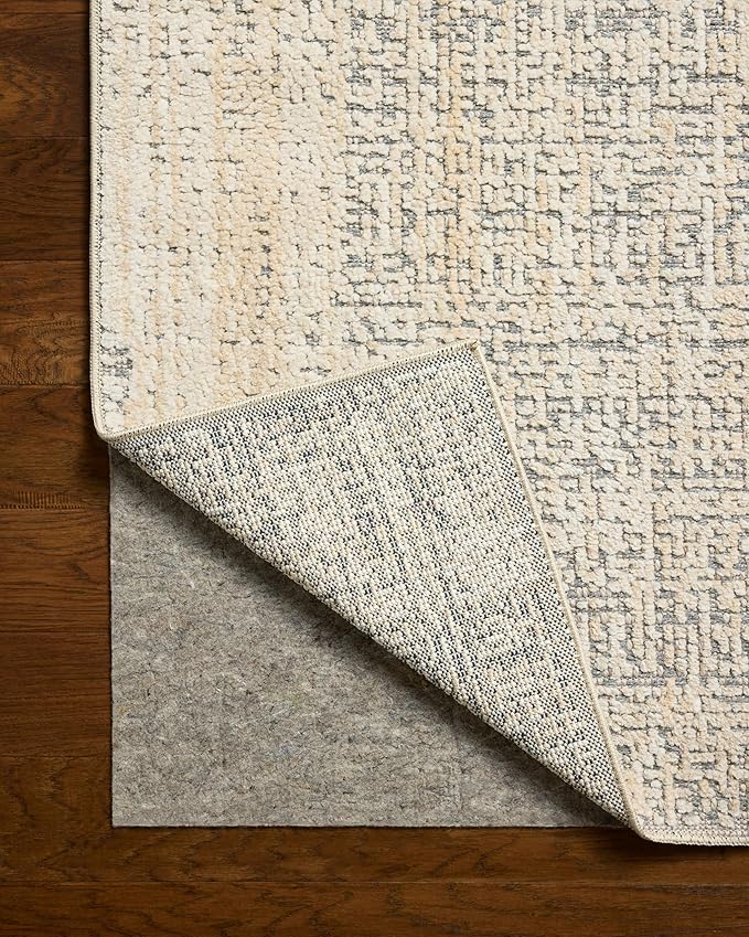Loloi Amber Lewis Bexley Collection BEX-03 Natural/Slate 11'-6" x 15' Area Rug Neutral, Textured, Living, Bedroom, Dining, Carpet