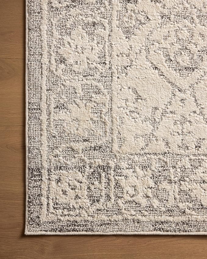 Loloi Magnolia Home by Joanna Gaines Gigi Collection GIG-02 Ivory/Stone 2'-7" x 4' Accent Rug