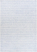 Hand-Tufted 100% Wool Area Rug – Unique Modern Geometric Grid Pattern, Soft Plush Textured Carpet for Living Room, Bedroom, Dining Room & Entryway (Blue, 8' x 8' sq)
