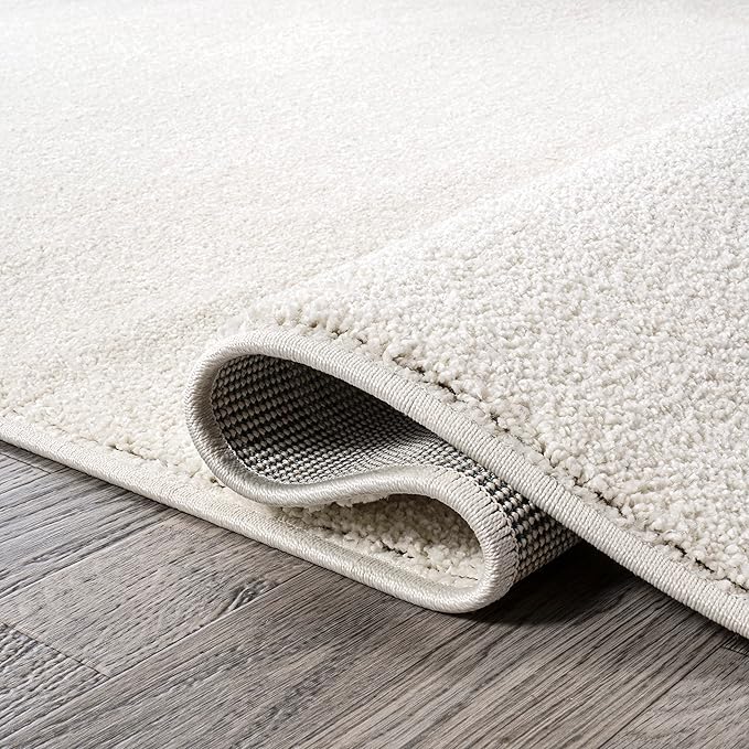 JONATHAN Y Haze Solid Low-Pile Cream Indoor Area Rug 9x12, Coastal,Bohemian,Minimalist,Classic, Easy-Cleaning for Living Room,Bedroom,Kitchen,Pet Friendly,Non-Shedding (SEU100T-9)