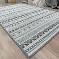Alfa Rich 4x6 Blue Gray White Washable Area Rugs for Living Room Bedroom Kitchen Cotton Decor Rug
