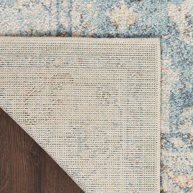 Nourison Home Astra Machine Washable Light Blue 7'10" x 10' Area Rug - Easy Clean, Non Shedding, Bed Room, Living Room, Dining Room, Kitchen (8' x 10')