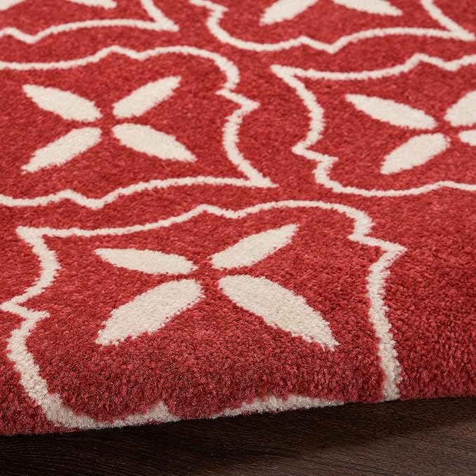 Nourison Home Nourison Essentials Brick Ivory 4' x 6' Area Rug - Easy Clean, Non Shedding, Bed Room, Living Room, Dining Room, Kitchen (4' x 6')