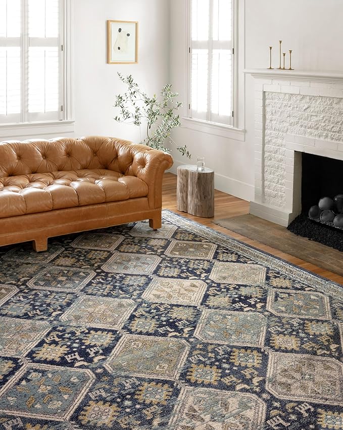 Loloi Jocelyn Collection JOC-02 Navy/Blue 2'-3" x 4'-0" .38" Thick Accent Rug