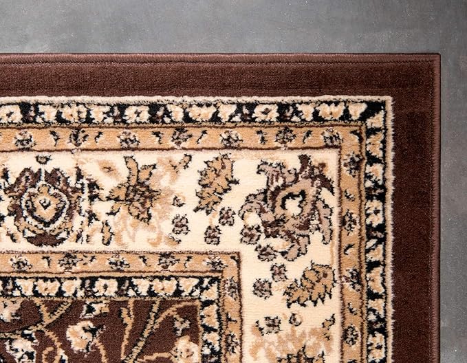 Unique Loom Sialk Hill Collection Area Rug - Washington (4' 1" x 6' 1" Rectangle Brown/Black)