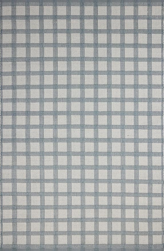 Loloi Magnolia Home by Joanna Gaines Ryder Collection RYD-02 Blue/Ivory 9'-3" x 13' Area Rug