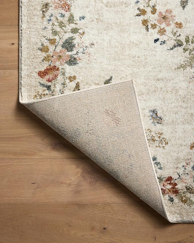Loloi Rifle Paper Co. Laurel Collection LAU-01 Cream 2'-8" x 8' Runner Rug
