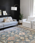 Loloi II Skye Collection SKY-10 Sea/Rust 2'-6" x 7'-6" Runner Rug