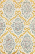 Rug Source Transitional Collection 5x8 Oushak Area Rug, Hand Knotted Beige & Ivories All-Over Rug, Oriental Jute Carpet for Bedroom, Living Room, Dining Room