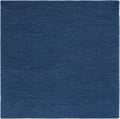 SAFAVIEH Natura Collection Area Rug - 6' Square, Navy & Blue, Handmade Wool Blend, Textured Design, Ideal for Living Room, Bedroom, Dining Space (NAT620M)