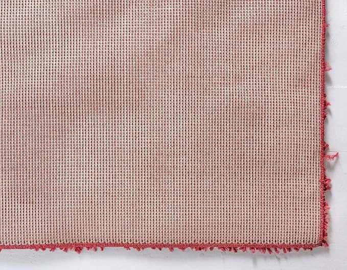 Unique Loom Davos Shag Collection Area Rug - Solid (2' 7" x 13' 1" Runner, Poppy)
