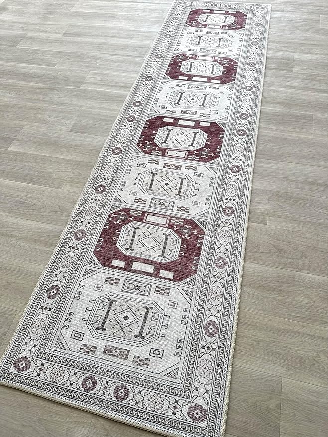 Fame Living Faded Oushak Rug, Turkish Vintage Floral Pastel Large Oversized Area Rugs for Living Room Dining Bedroom Kitchen Bathroom Nursery (848CrRd, 5'9" x 8'9")