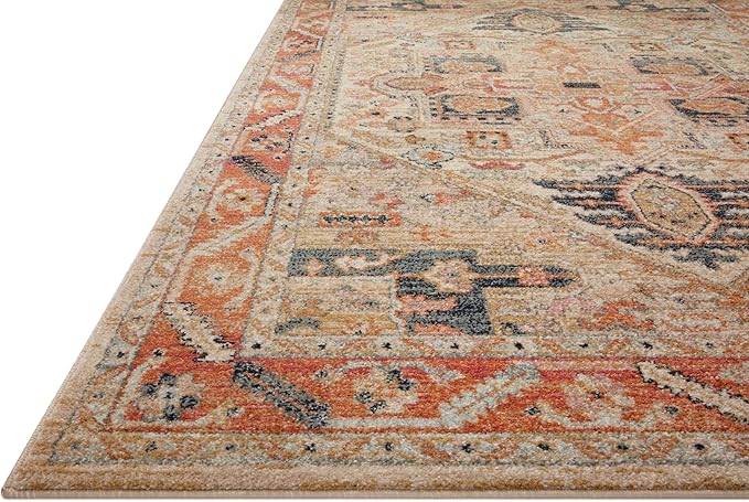 Loloi Jocelyn Collection JOC-01 Sand/Multi 5'-5" x 7'-6" .38" Thick Area Rug
