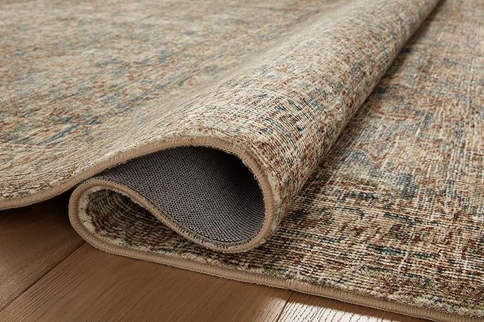 Loloi Amber Lewis Morgan Collection MOG-04 Sea/Sage 5'-0" x 7'-0" 38" Thick Area Rug feat. CloudPile, Neutral, Room Décor, Vintage Inspired, Livingroom, Bedroom, Dining Area