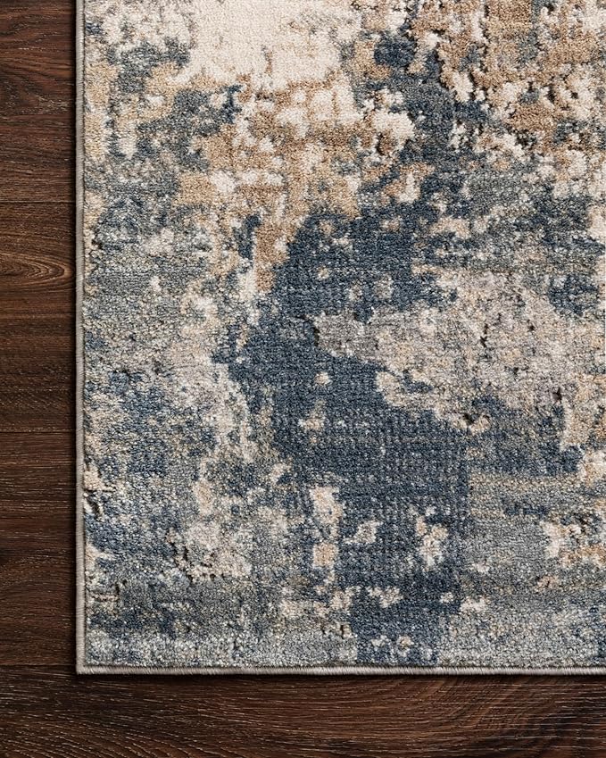 Loloi Teagan Collection TEA-06 Sand/Mist 7'-11" x 10'-6" Area Rug, Large, Soft Neutral Rug, High-Traffic for Living Room, Bedroom, Home Office, Dining Area