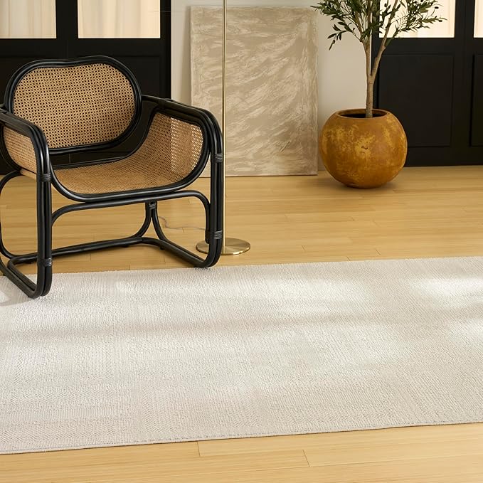Nourison Home Nordic Ivory 5' x 7' Area Rug - Easy Clean, Non Shedding, Bed Room, Living Room, Dining Room, Kitchen (5' x 7')