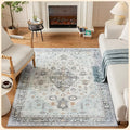 Istana 5x7 Area Rug - Blue Rugs for Living Room 5x7 - Foldable Rugs for Bedroom - Stain Resistant Washable Rug - Eco-Friendly Boho Area Rugs - Easy to Clean Living Room Rug