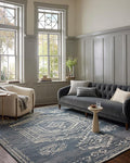 Loloi Magnolia Home by Joanna Gaines Gigi Collection GIG-03 Denim/Ivory 9'-2" x 13' Area Rug