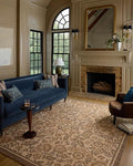 Loloi Chris Loves Julia Rue Collection RUE-03 Bark/Mocha 9'-3" x 13' Area Rug Jute Neutral Floral Living Room Bedroom Rug