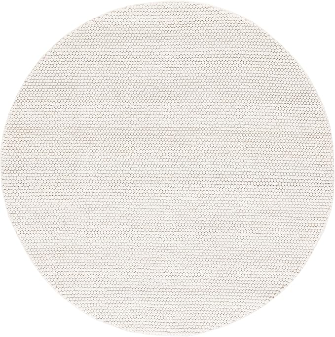 SAFAVIEH Natura Collection Area Rug - 4' x 6' Oval, Ivory, Handmade Wool Blend, Textured Design, Ideal for Living Room, Bedroom, Dining Space (NAT620A)