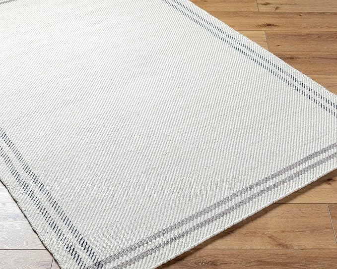 Mark&Day Wool Rugs, 2x8 Janmichael Cottage Light Silver/Charcoal Runner Area Rug, Silver Grey Carpet for Hallway, Kitchen, Bedroom or Living Room (2'6" x 8' Runner)