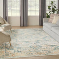 Nourison Home Astra Machine Washable Light Blue 7'10" x 10' Area Rug - Easy Clean, Non Shedding, Bed Room, Living Room, Dining Room, Kitchen (8' x 10')