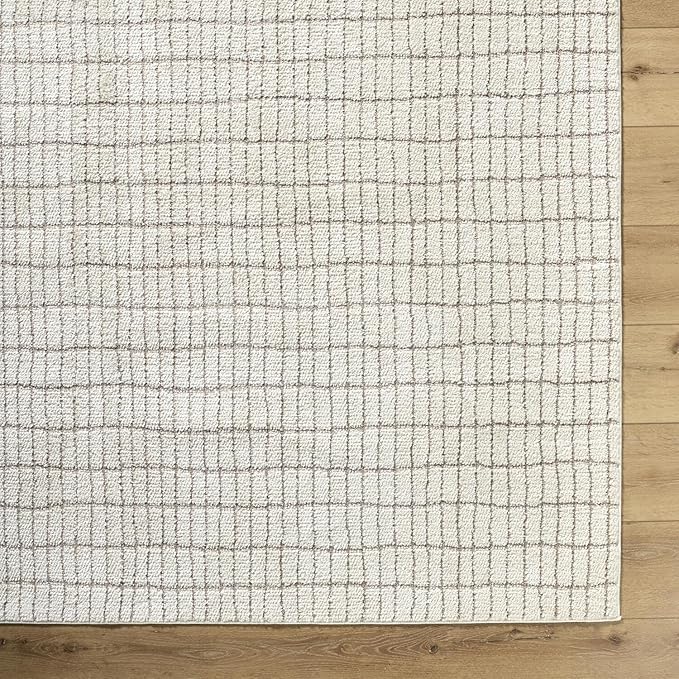 Livabliss x Our PNW Home Cascade Minimalist Striped Area Rug, 2'7" x 7'3", Ivory/Light Brown