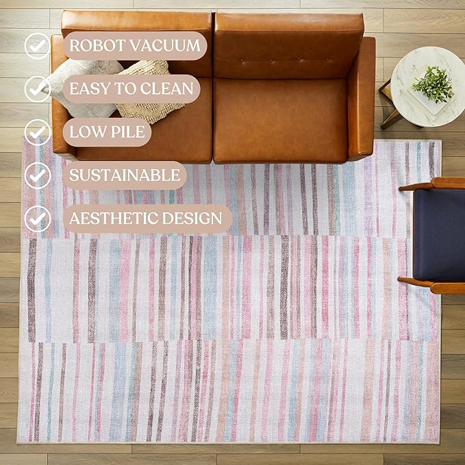 Oushak Rug, Turkish Vintage Floral Pastel Large Oversized Area Rugs for Living Room Dining Bedroom Kitchen Bathroom Nursery Runner Rugs (865MM, 2' x 3')