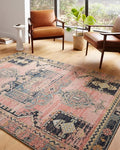 Loloi Jocelyn Collection JOC-06 Rose/Rose 9'-6" x 12'-6" .38" Thick Area Rug