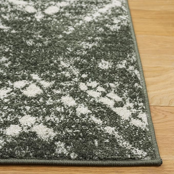 SAFAVIEH Adirondack Collection Area Rug - 3' x 5', Dark Green & Ivory, Geometric Design, Non-Shedding & Easy Care, Ideal for High Traffic Areas in Living Room, Bedroom, Dining (ADR131E-3)